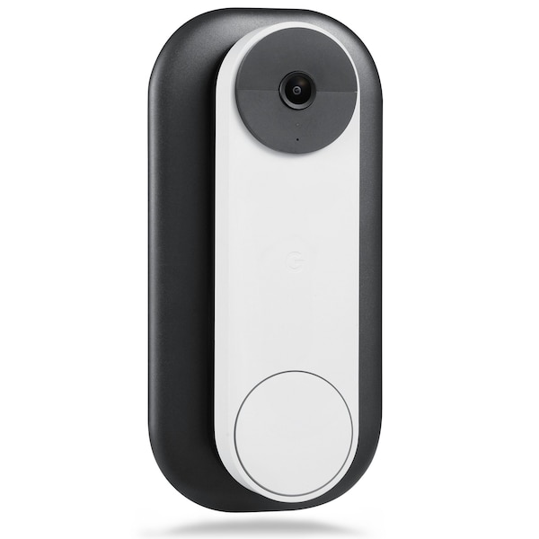 Wasserstein Doorbell Wall Plate Mount, for Google Nest Doorbell battery, Made for Google Nest NestDB2BattPltBlkUSA - main